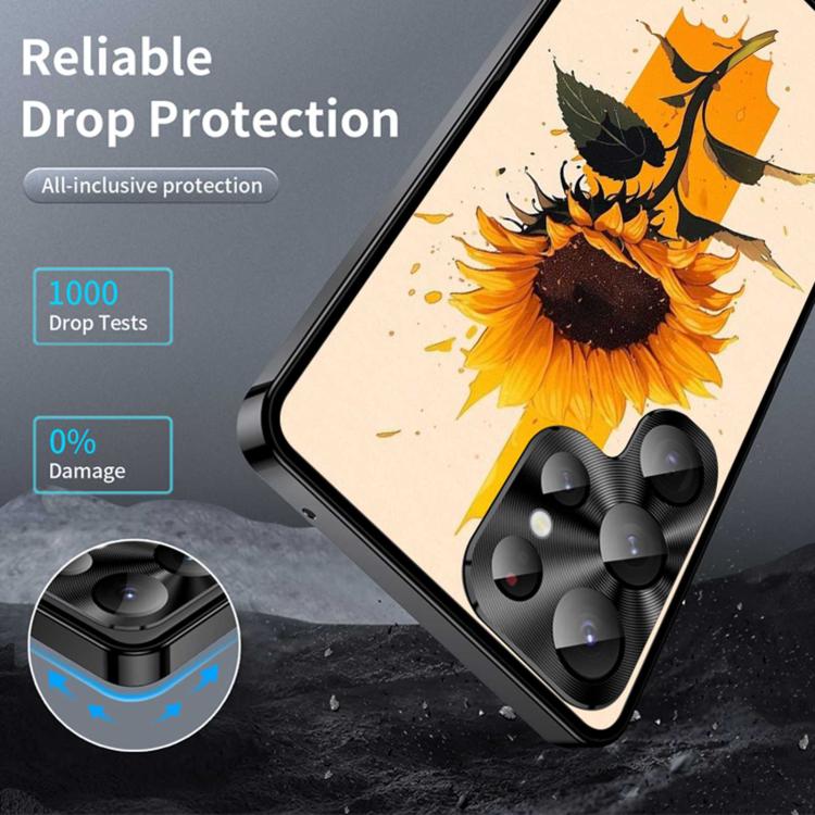 For Samsung Galaxy S24 Ultra 5G Metal Frame UA Color Printed Magnetic Shockproof Phone Case