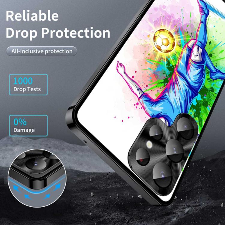 For Samsung Galaxy S24 Ultra 5G Metal Frame UA Color Printed Magnetic Shockproof Phone Case