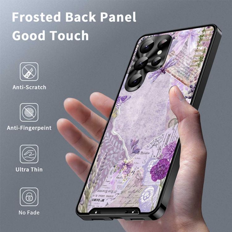 For Samsung Galaxy S22 Ultra 5G Metal Frame UA Color Printed Magnetic Shockproof Phone Case