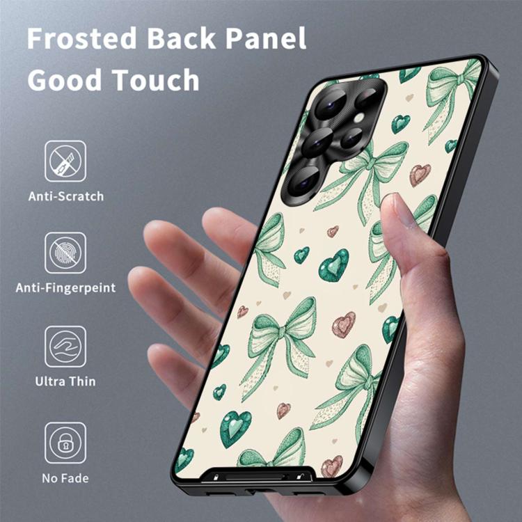 For Samsung Galaxy S22 Ultra 5G Metal Frame UA Color Printed Magnetic Shockproof Phone Case