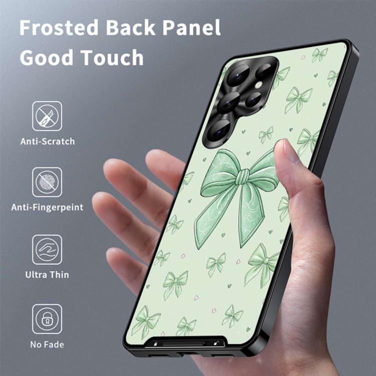 For Samsung Galaxy S22 Ultra 5G Metal Frame UA Color Printed Magnetic Shockproof Phone Case
