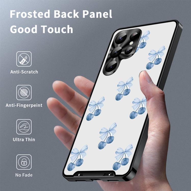 For Samsung Galaxy S22 Ultra 5G Metal Frame UA Color Printed Magnetic Shockproof Phone Case