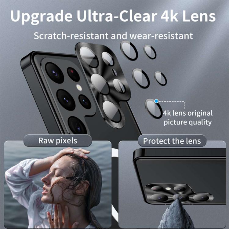 For Samsung Galaxy S22 Ultra 5G Metal Frame UA Color Printed Magnetic Shockproof Phone Case
