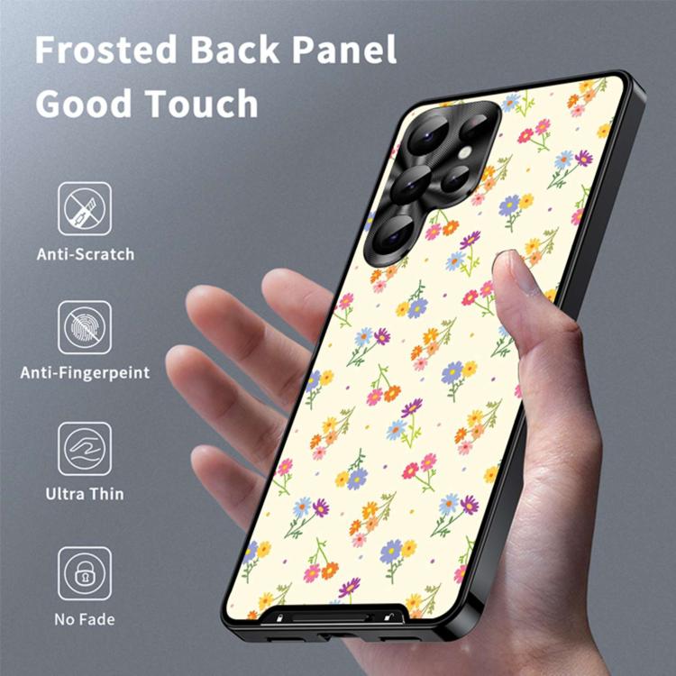 For Samsung Galaxy S22 Ultra 5G Metal Frame UA Color Printed Magnetic Shockproof Phone Case