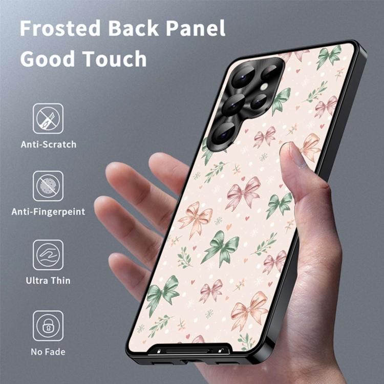 For Samsung Galaxy S22 Ultra 5G Metal Frame UA Color Printed Magnetic Shockproof Phone Case