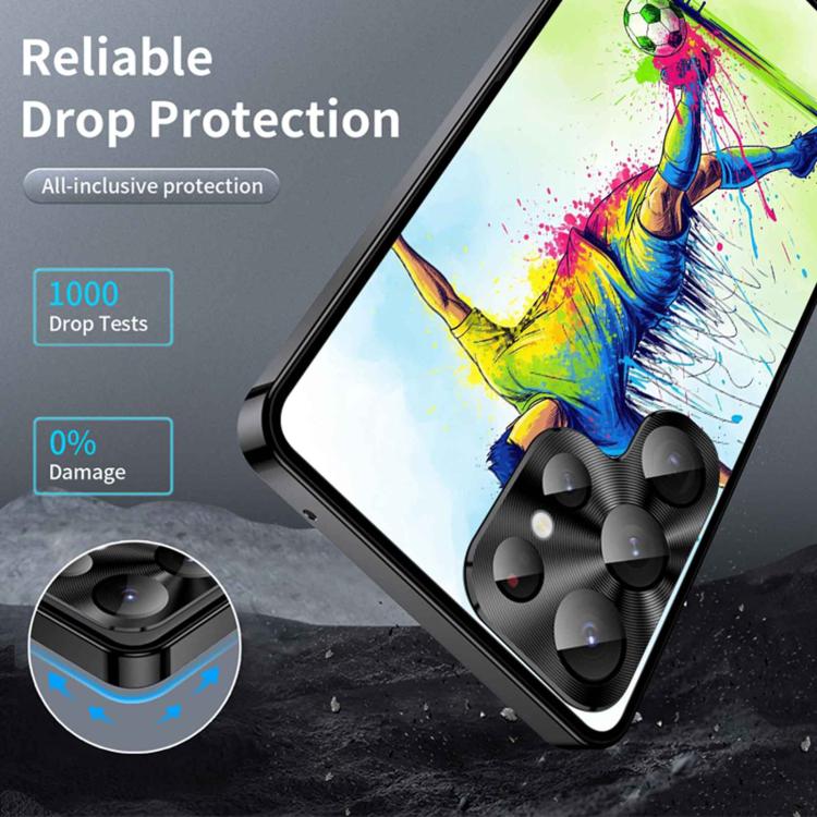 For Samsung Galaxy S22 Ultra 5G Metal Frame UA Color Printed Magnetic Shockproof Phone Case