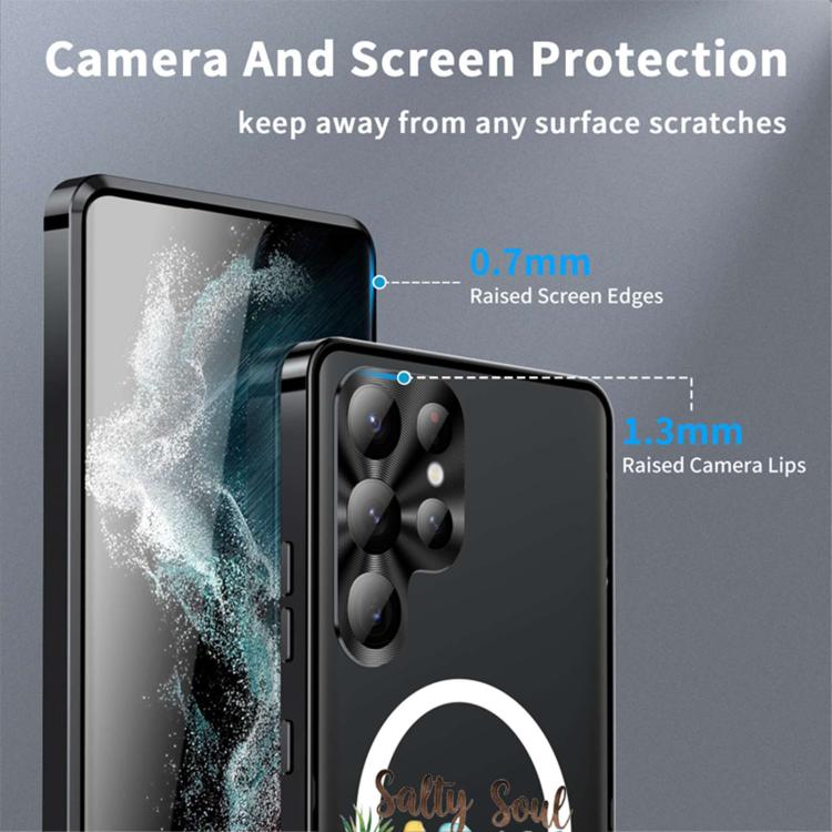 For Samsung Galaxy S25 Ultra 5G Metal Frame UA Color Printed Magnetic Shockproof Phone Case