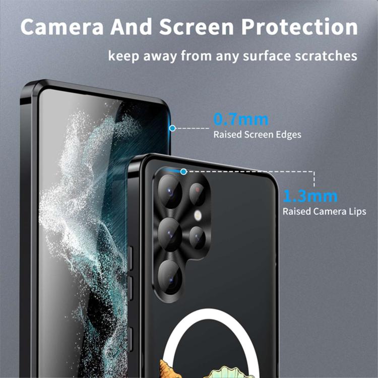 For Samsung Galaxy S25 Ultra 5G Metal Frame UA Color Printed Magnetic Shockproof Phone Case
