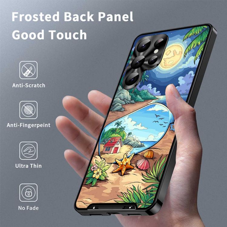 For Samsung Galaxy S25 Ultra 5G Metal Frame UA Color Printed Magnetic Shockproof Phone Case