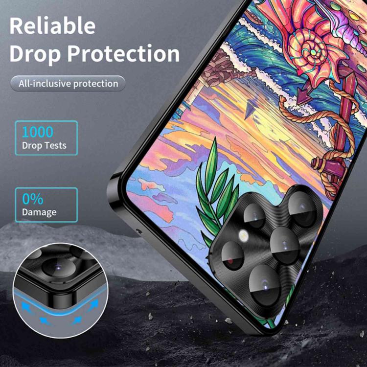 For Samsung Galaxy S24 Ultra 5G Metal Frame UA Color Printed Magnetic Shockproof Phone Case