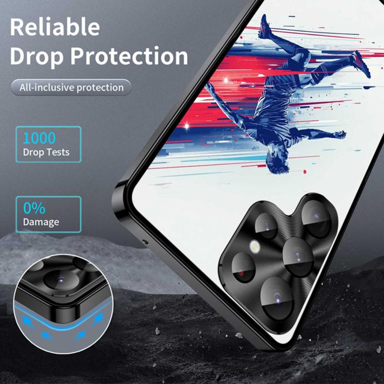 For Samsung Galaxy S23 Ultra 5G Metal Frame UA Color Printed Magnetic Shockproof Phone Case