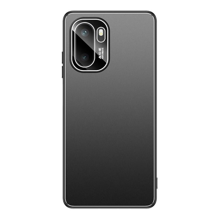 For OnePlus Ace 6 Golden Shield Metal Frosted Lens Film Phone Case