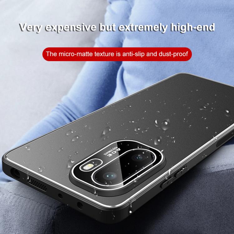 For OnePlus Ace 6 Golden Shield Metal Frosted Lens Film Phone Case