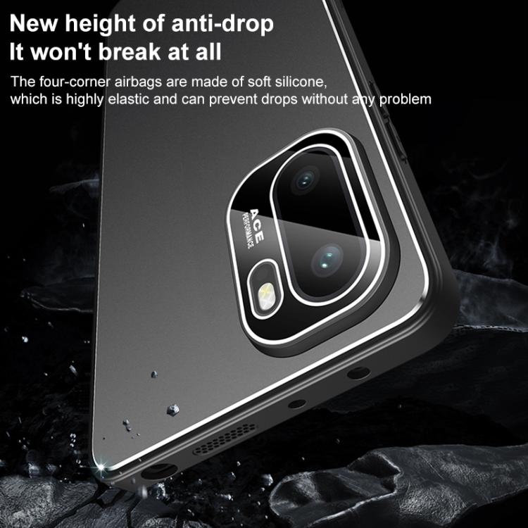 For OnePlus Ace 6 Golden Shield Metal Frosted Lens Film Phone Case