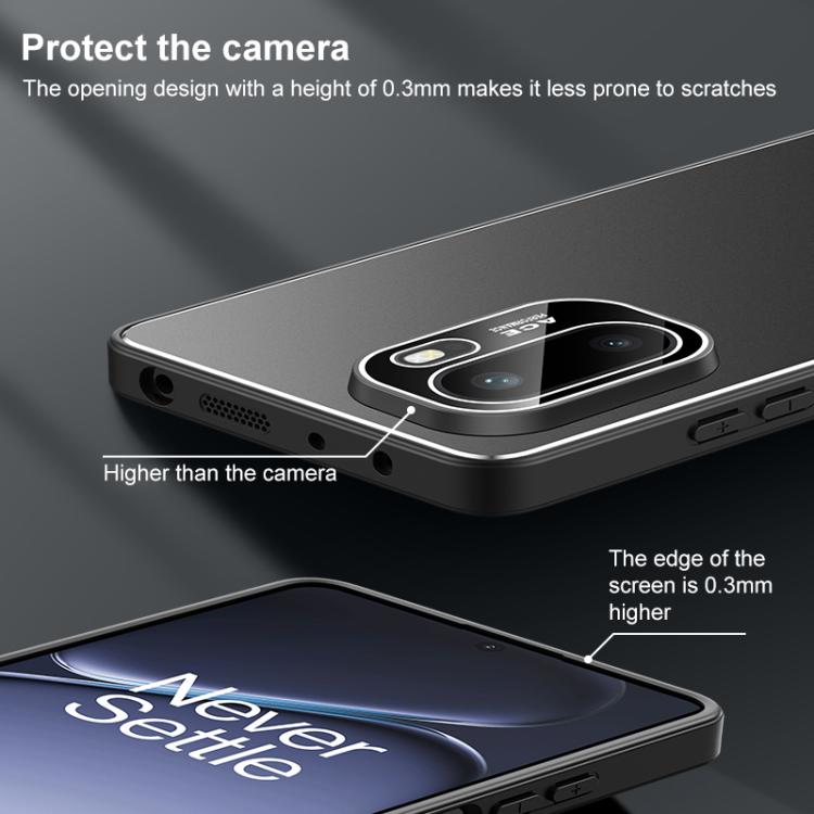 For OnePlus Ace 6 Golden Shield Metal Frosted Lens Film Phone Case