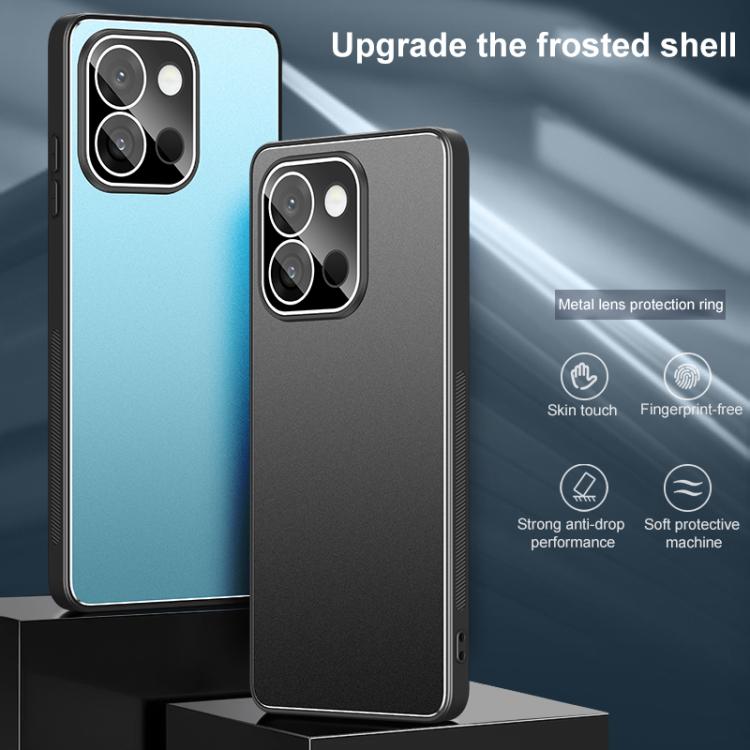For OnePlus 13T Golden Shield Metal Frosted Lens Film Phone Case