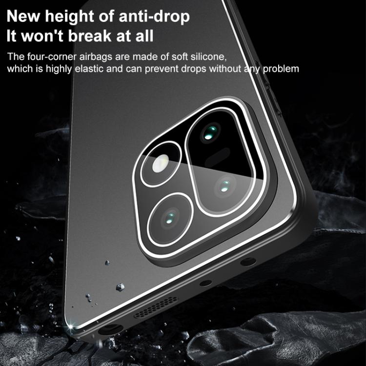 For OnePlus 15 Golden Shield Metal Frosted Lens Film Phone Case