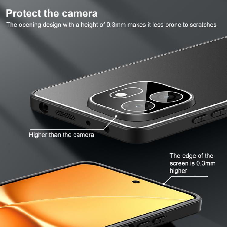 For OnePlus 15T Golden Shield Metal Frosted Lens Film Phone Case