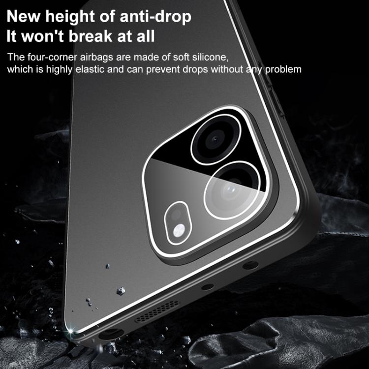 For OnePlus Turbo 6V Golden Shield Metal Frosted Lens Film Phone Case