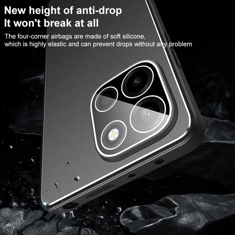 For OnePlus Turbo 6 Golden Shield Metal Frosted Lens Film Phone Case