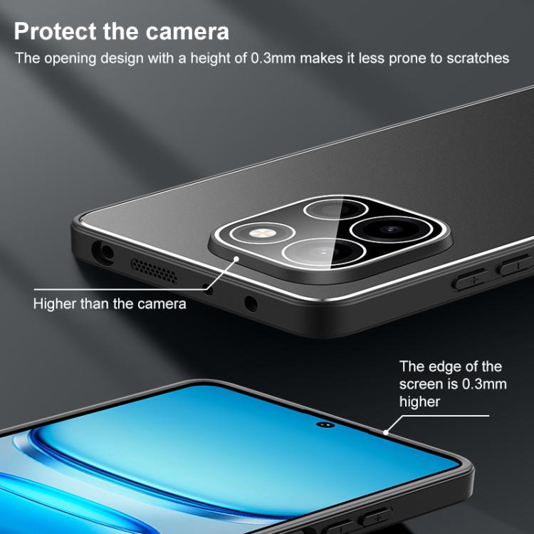 For OnePlus Turbo 6 Golden Shield Metal Frosted Lens Film Phone Case
