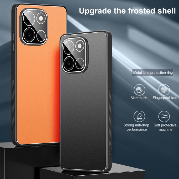 For OnePlus Turbo 6 Golden Shield Metal Frosted Lens Film Phone Case