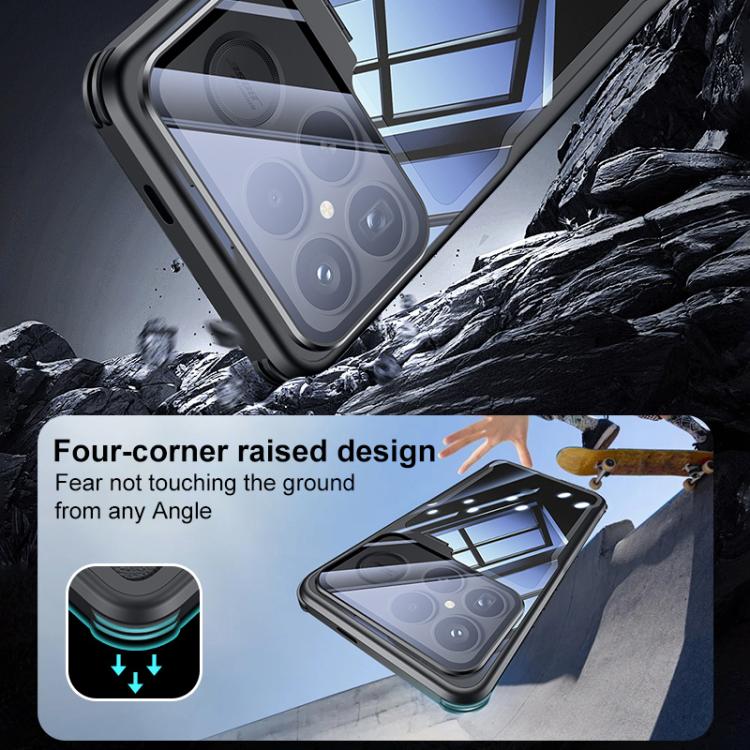 For Redmi K90 Pro Max Blade Transparent Full Coverage Lens Holder Shockproof Phone Case - Graphite Black
