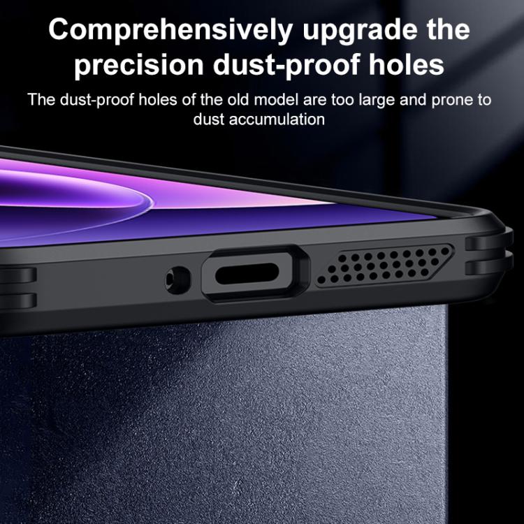 For Redmi K90 Pro Max Blade Transparent Full Coverage Lens Holder Shockproof Phone Case - Graphite Black