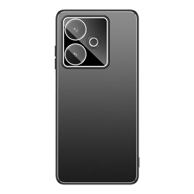 For Realme GT 7 Golden Shield Metal Frosted Lens Film Phone Case