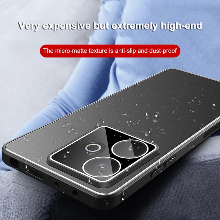 For Realme GT 7 Golden Shield Metal Frosted Lens Film Phone Case