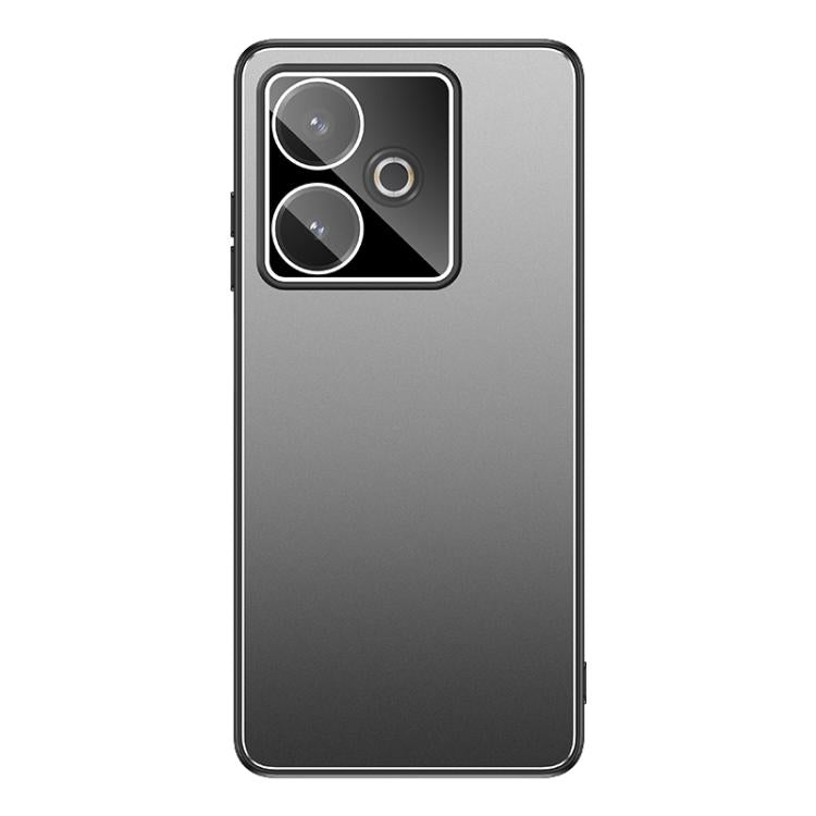 For Realme GT 7 Golden Shield Metal Frosted Lens Film Phone Case