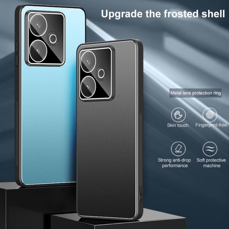 For Realme GT 7 Golden Shield Metal Frosted Lens Film Phone Case