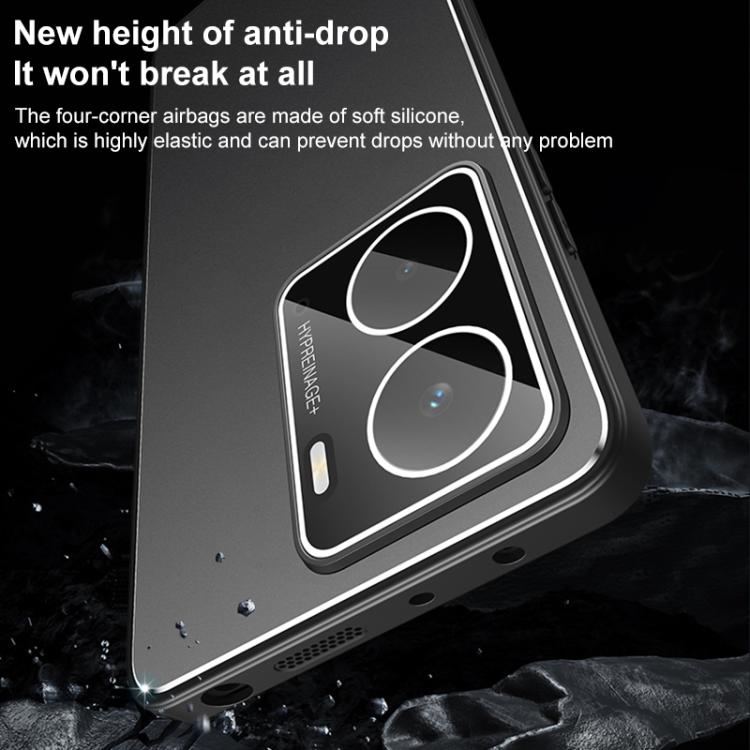 For Realme Neo7x Golden Shield Metal Frosted Lens Film Phone Case