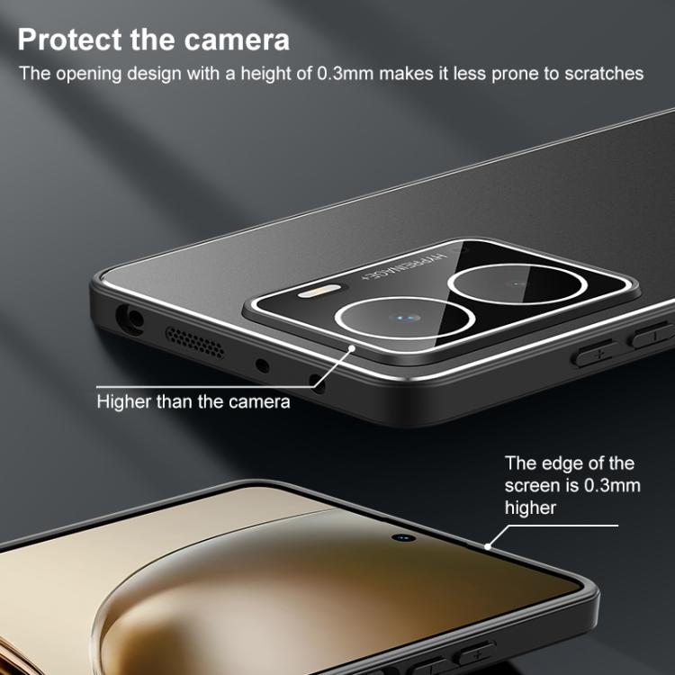 For Realme Neo7 SE Golden Shield Metal Frosted Lens Film Phone Case