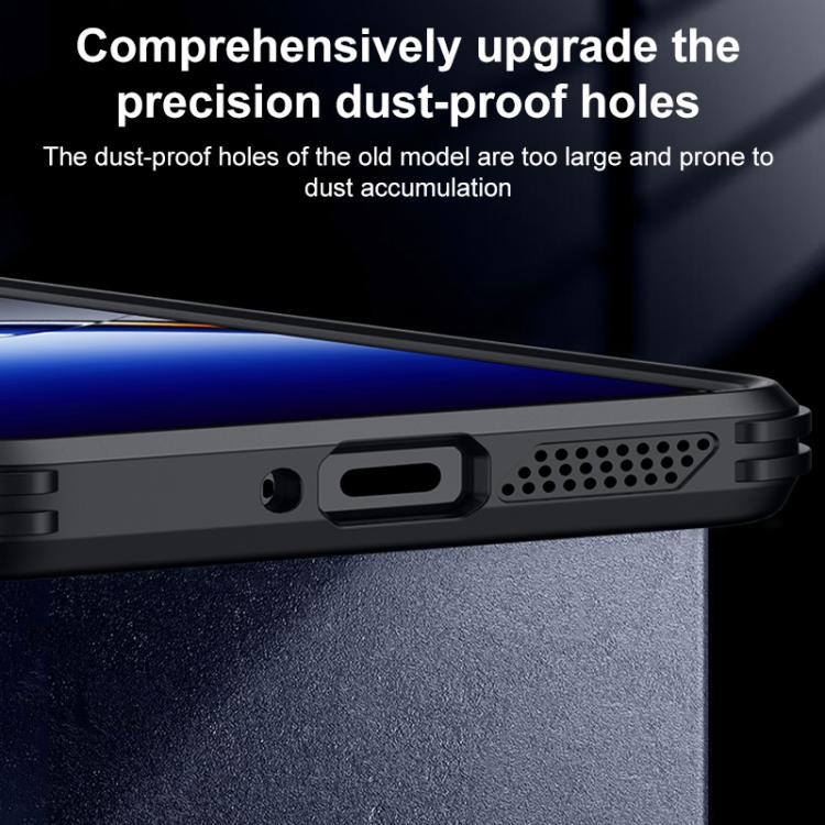 For OPPO Find X8 Blade Transparent Full Coverage Lens Holder Shockproof Phone Case - Graphite Black