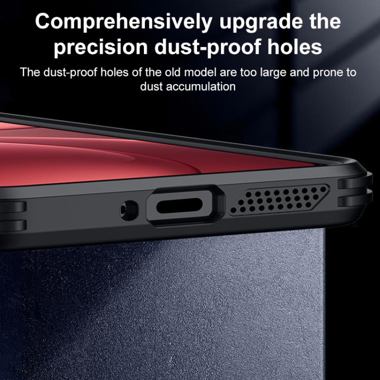 For OPPO Find X9 Blade Transparent Full Coverage Lens Holder Shockproof Phone Case - Graphite Black