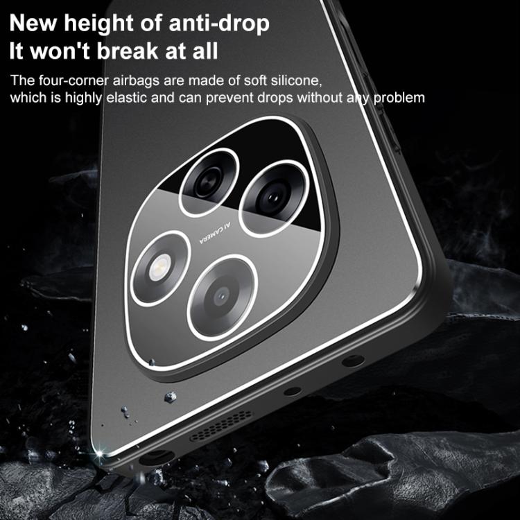 For OPPO A6 Pro 5G Golden Shield Metal Frosted Lens Film Phone Case