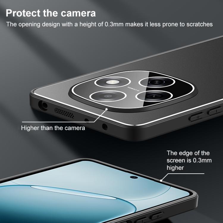 For OPPO A6 Pro 5G Golden Shield Metal Frosted Lens Film Phone Case