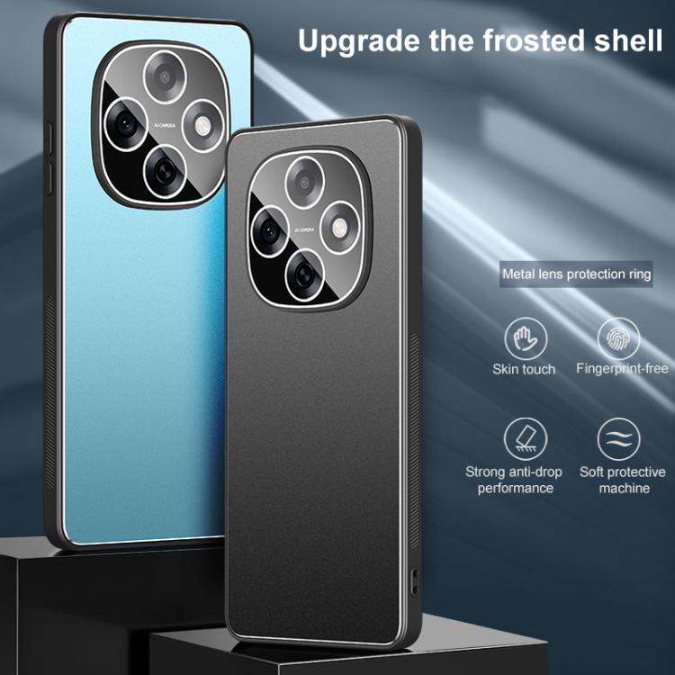 For OPPO A6 Pro 5G Golden Shield Metal Frosted Lens Film Phone Case
