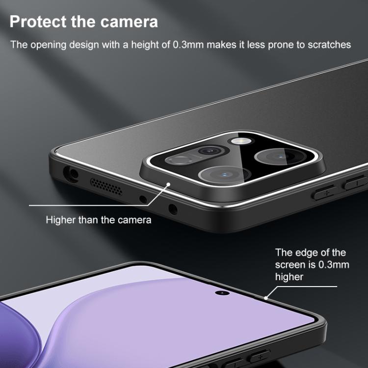 For OPPO Reno14 Golden Shield Metal Frosted Lens Film Phone Case