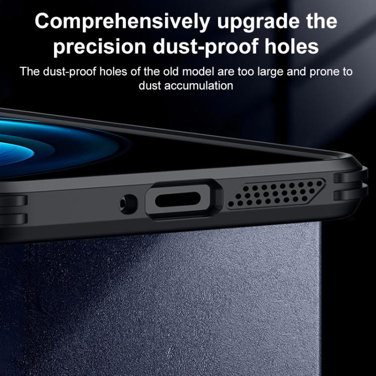 For vivo X100 Pro Blade Transparent Full Coverage Lens Holder Shockproof Phone Case - Graphite Black