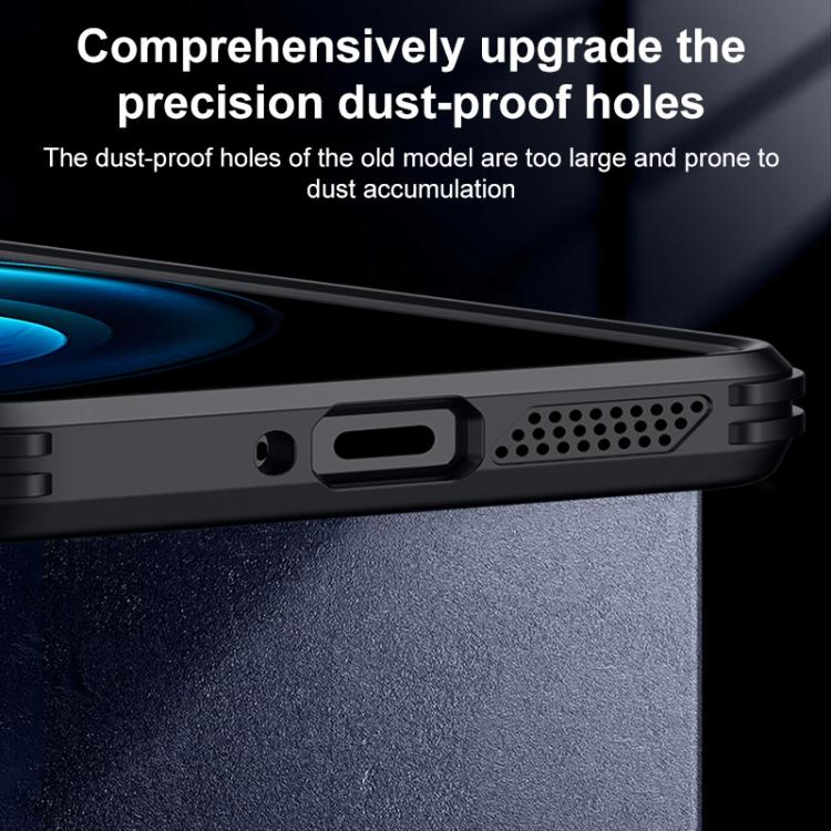 For vivo X200s Blade Transparent Full Coverage Lens Holder Shockproof Phone Case - Graphite Black