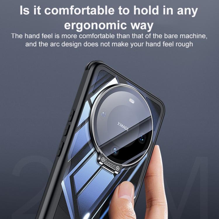 For Huawei Mate 80 Blade Transparent Full Coverage Lens Holder Shockproof Phone Case - Graphite Black