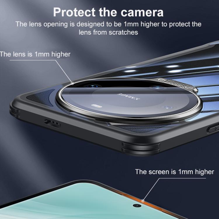 For Huawei Mate 80 Blade Transparent Full Coverage Lens Holder Shockproof Phone Case - Graphite Black