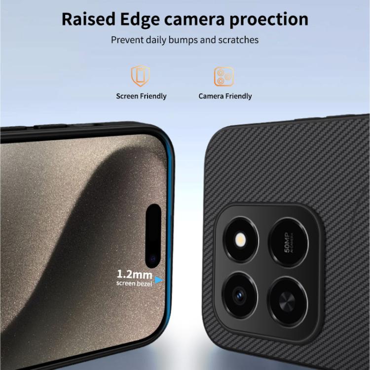 For Honor 400 Smart 5G / 4G / X7d WANLONFENG TQ Series Magnetic Carbon Fiber Texture PC Hybrid TPU Phone Case