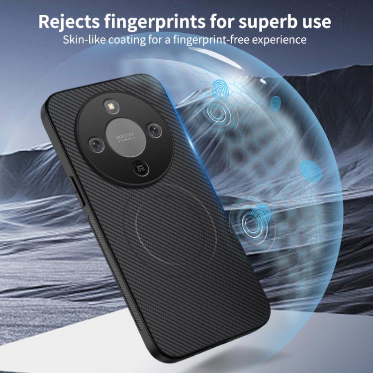 For Honor Magic8 Lite 5G / X9d 5G WANLONFENG TQ Series Magnetic Carbon Fiber Texture PC Hybrid TPU Phone Case