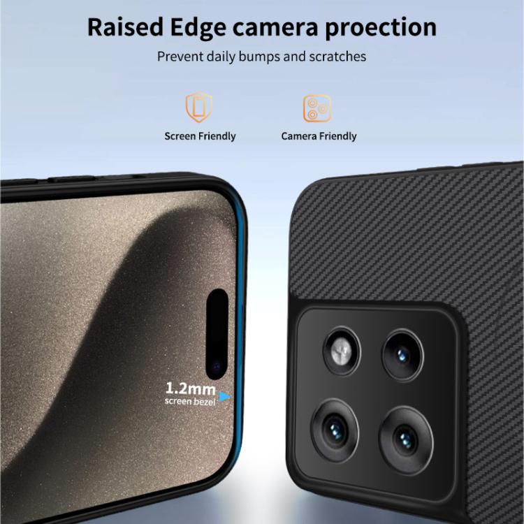For Motorola Edge 50 5G WANLONFENG TQ Series Magnetic Carbon Fiber Texture PC Hybrid TPU Phone Case