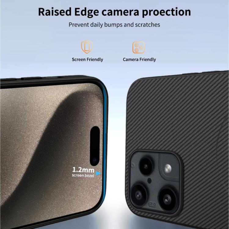 For Nothing Phone 3a Lite WANLONFENG TQ Series Magnetic Carbon Fiber Texture PC Hybrid TPU Phone Case