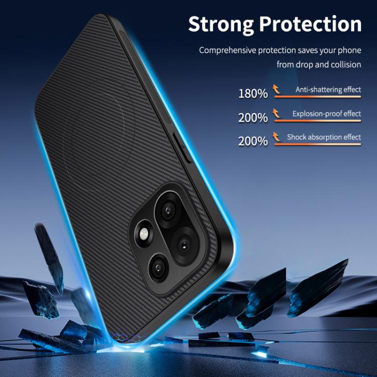 For OnePlus 15 5G WANLONFENG TQ Series Magnetic Carbon Fiber Texture PC Hybrid TPU Phone Case
