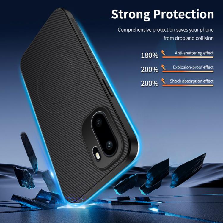 For OnePlus Ace 6T / Ace 6 / 15R 5G WANLONFENG TQ Series Magnetic Carbon Fiber Texture PC Hybrid TPU Phone Case